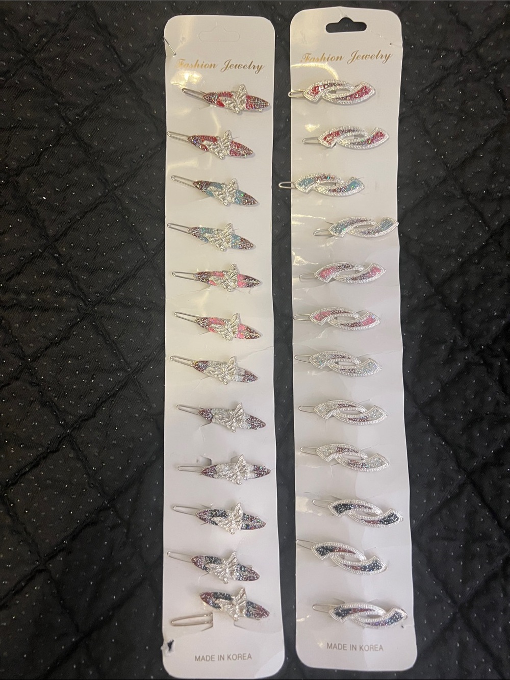 Aesthetic Rhinestone Bobby Pin & Hair Barrette Pack - Brand New